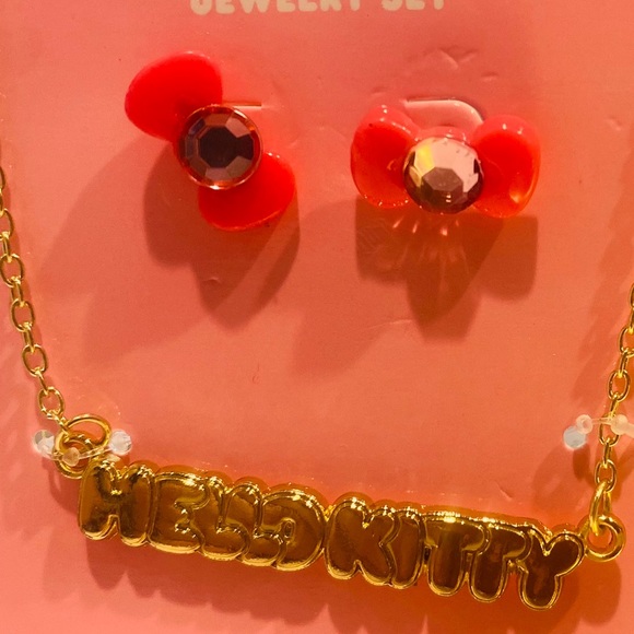 Sanrio Hello Kitty necklace and earrings set. - Picture 9 of 12